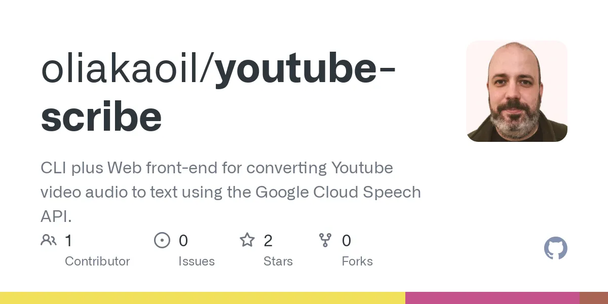 Gratuito Yt Scribe Transcricoes Instantaneas Para Videos Github Oliakaoilyoutube Scribe Cli Plus Web Front End For T1oqw3jGboHeYrBSu0aoFX3BQVzj8x